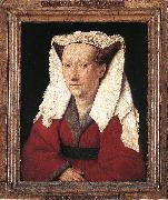 EYCK, Jan van Portrait of Margareta van Eyck sdf Spain oil painting artist